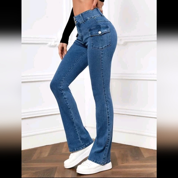 Side Pocket Bootcut Jeans - Picture 1 of 4